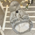Grey Fleece-Lined Dog Hoodie | Hounds of Eden
