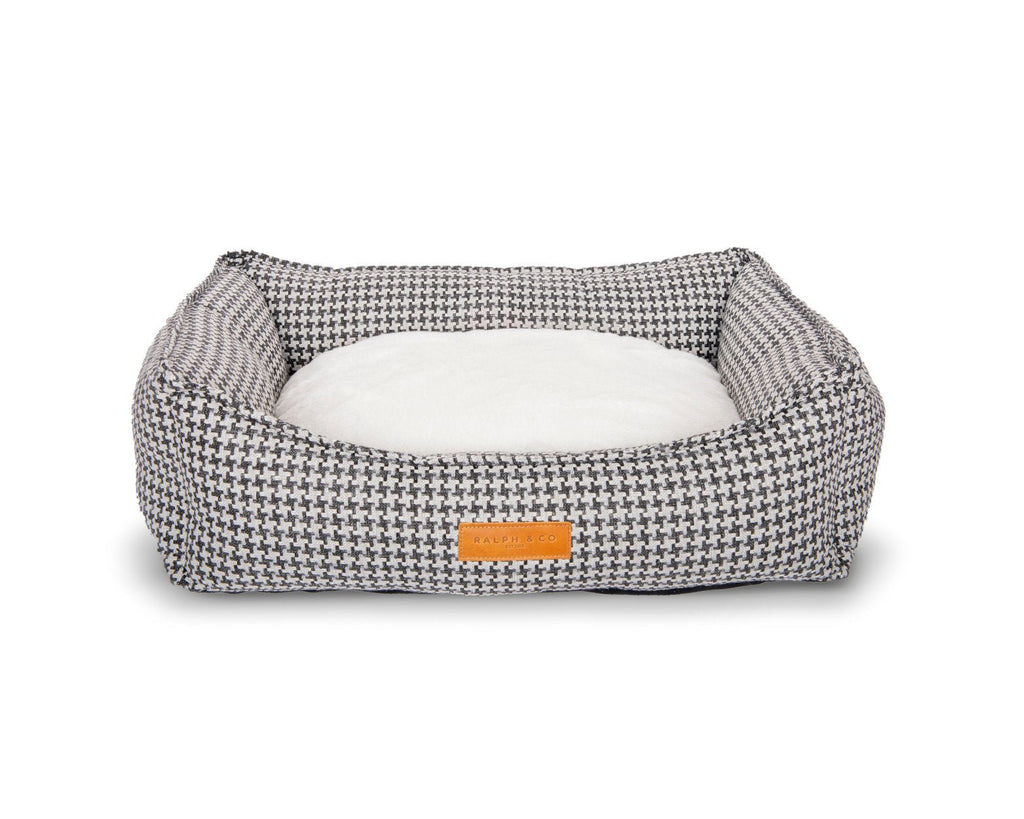 The Kensington Houndstooth Bolster Dog Bed