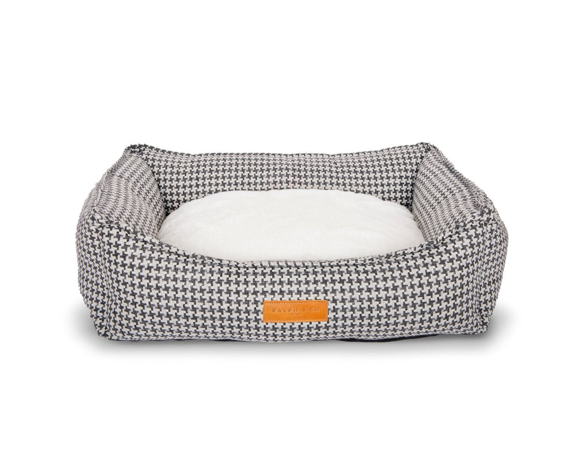 The Kensington Houndstooth Bolster Dog Bed