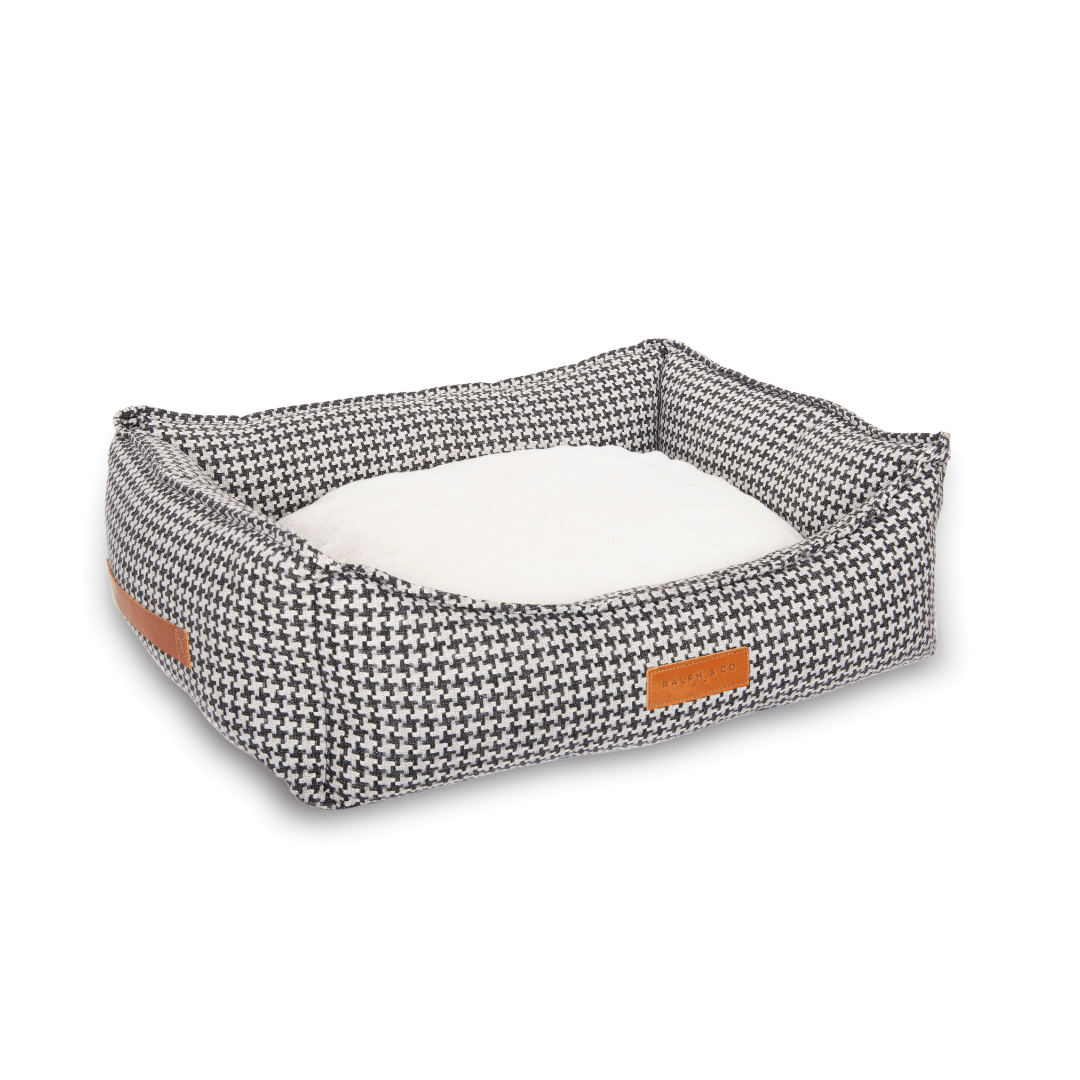 The Kensington Houndstooth Bolster Dog Bed
