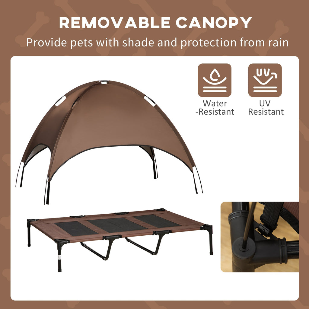 PawHut Raised Dog Bed with Canopy – XL