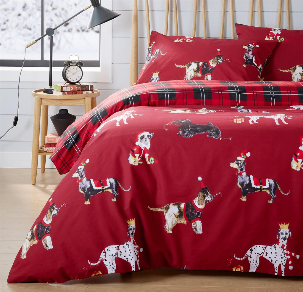 OLIVIA ROCCO Christmas Dogs Reversible Duvet Cover Set 🎄