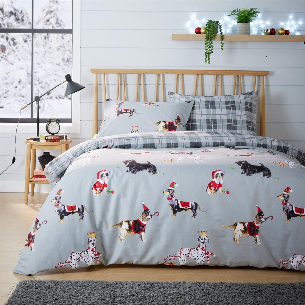 OLIVIA ROCCO Christmas Dogs Reversible Duvet Cover Set 🎄
