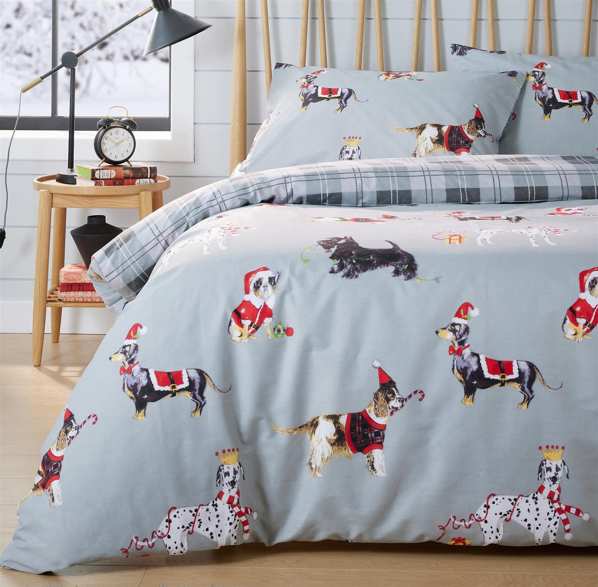 OLIVIA ROCCO Christmas Dogs Reversible Duvet Cover Set 🎄