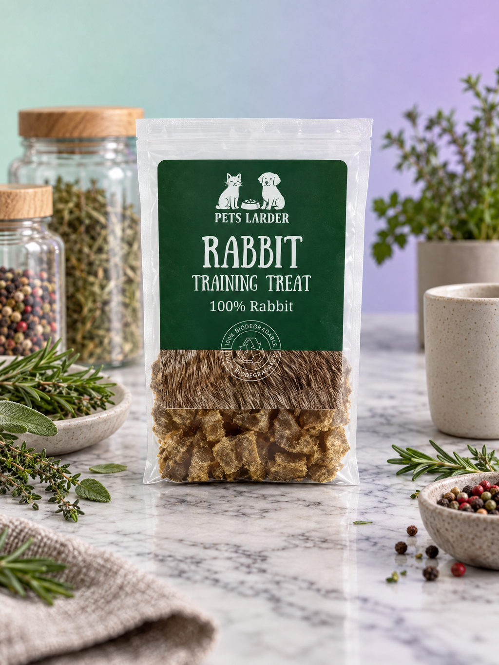 The Pets Larder 100% Rabbit Training Treats for Dogs & Cats