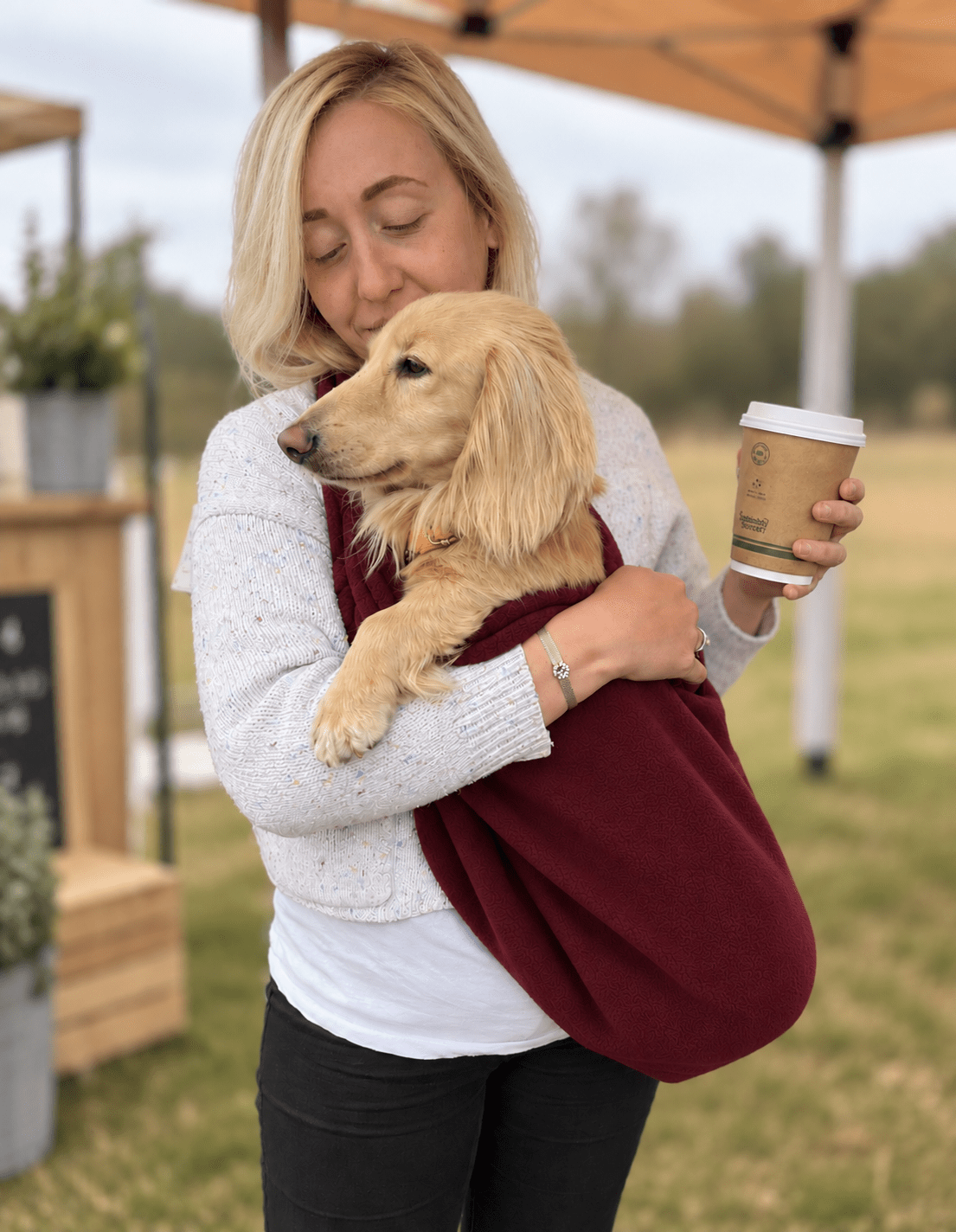 Hugo & Ted Polar Fleece Dog Sling – Standard, Petite & Long Strap