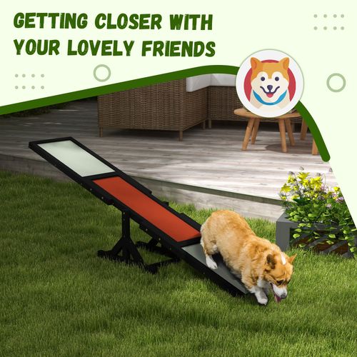 PawHut Wooden Dog Agility Seesaw