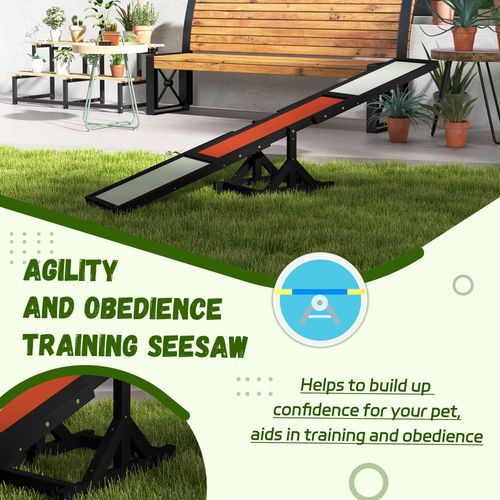 PawHut Wooden Dog Agility Seesaw