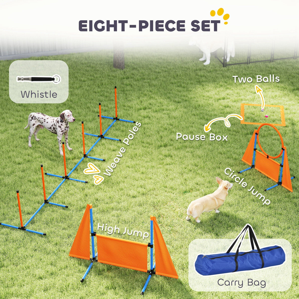 PawHut 6-Piece Dog Agility Training Set 🐾